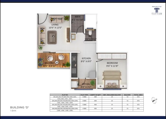 1BHK FLAT RESALE AT VUPTOWN KIWALE 